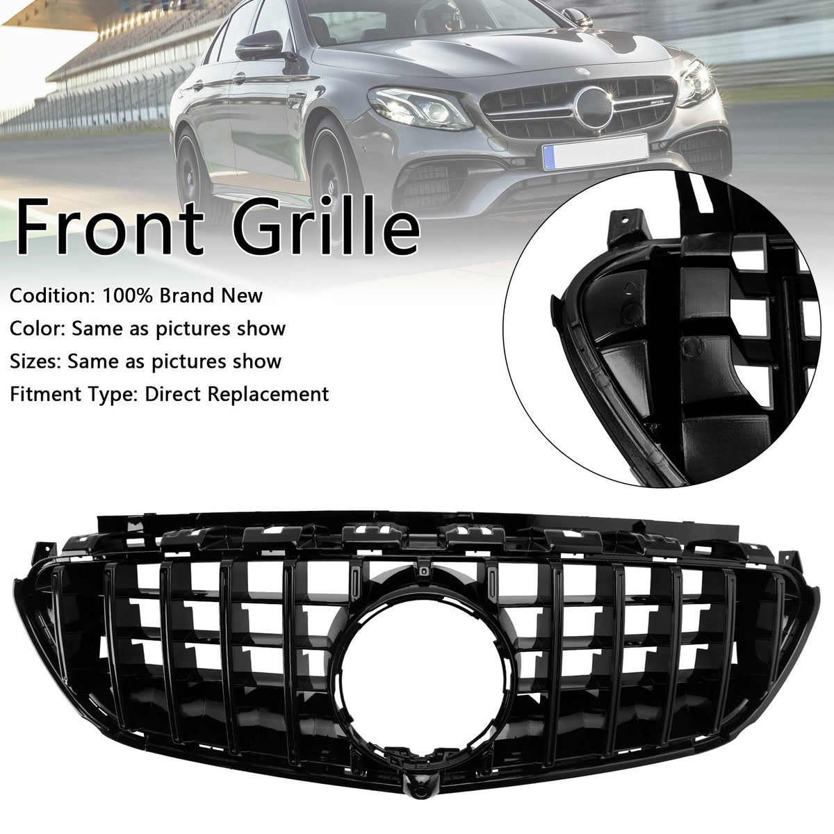 2016-2020 Mercedes W213 E63 E63S AMG Only Benz Front Bumper Grille Grill