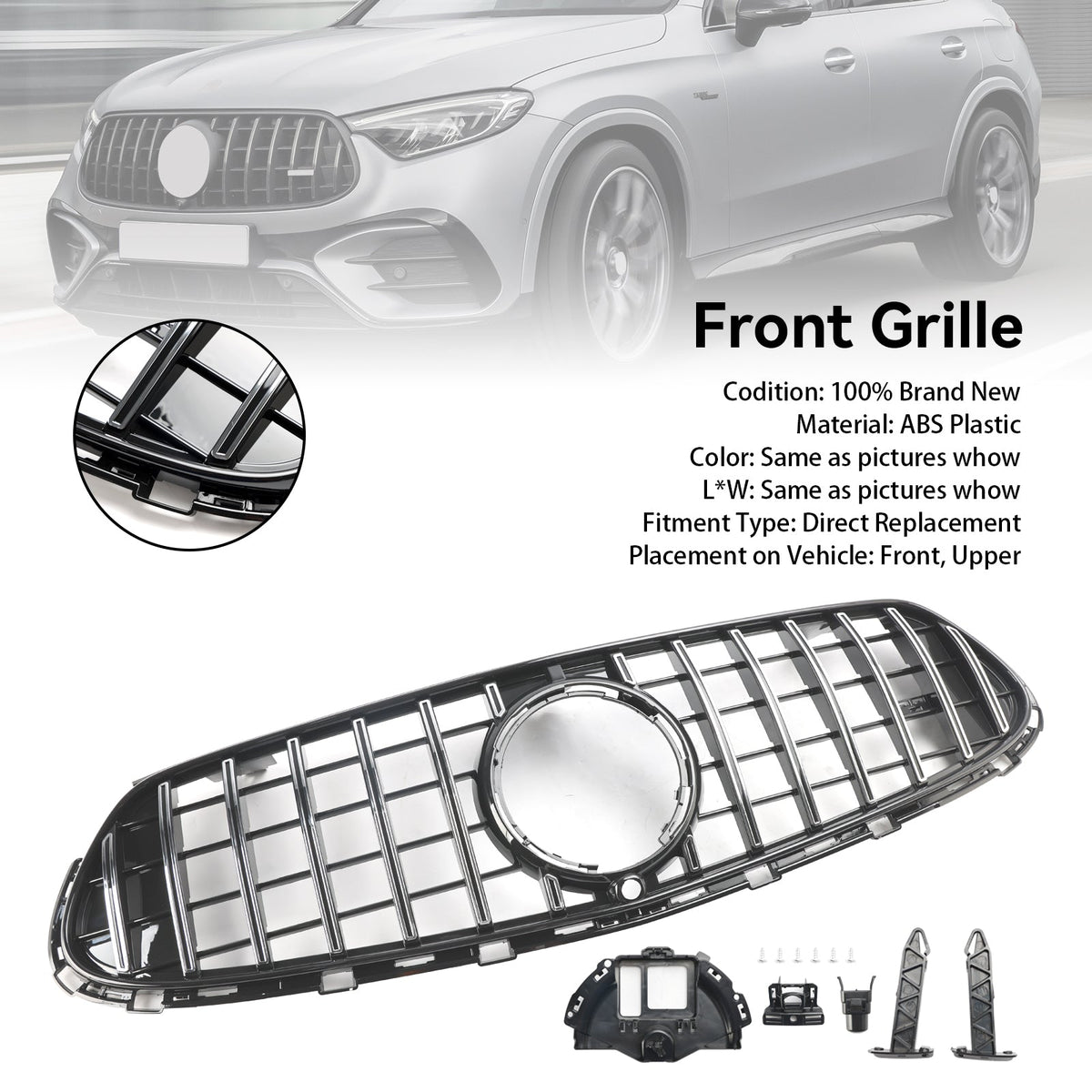 2022+ Mercedes GLC X254 C254 with AMG-Line Front Bumper Upper Grill Grille