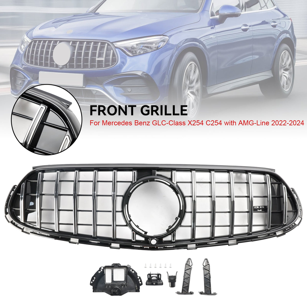 2022+ Mercedes GLC X254 C254 with AMG-Line Front Bumper Upper Grill Grille