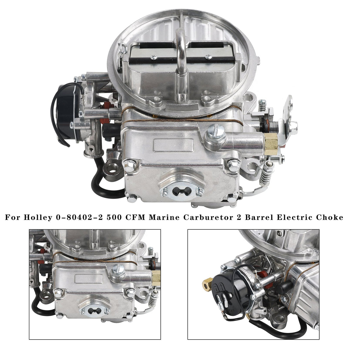 Holley 2300 Gas 0-80402-2 Marine Carburetor 500 CFM Electric Choke