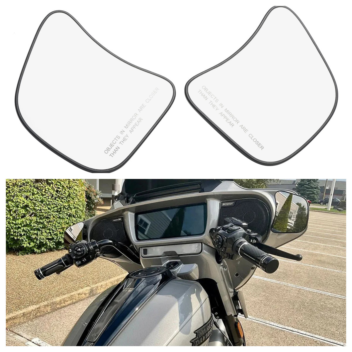 Touring CVO Street Glide FLHXSE 2023-2024 Black Fairing Mount Mirrors