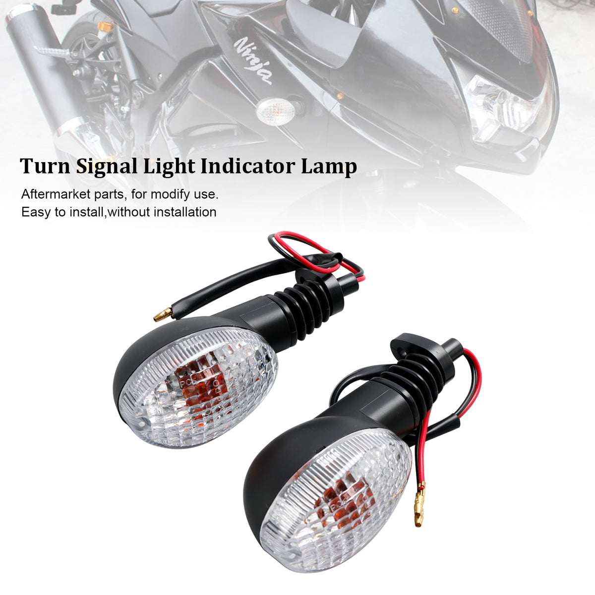KAWASAKI NINJA250R KLX 125 150 250 300 Clear Turn Signal Light Indicator Lamp