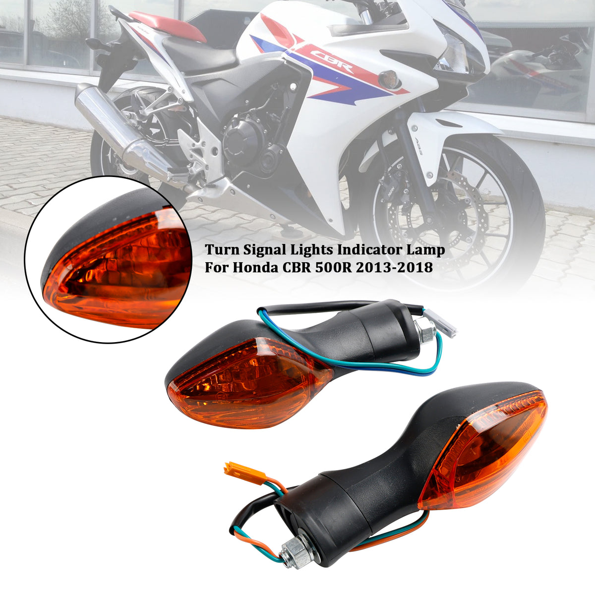 Honda CBR500 CBR650F CTX700 MSX125 Amber Turn Signal Lights Indicator Lamp