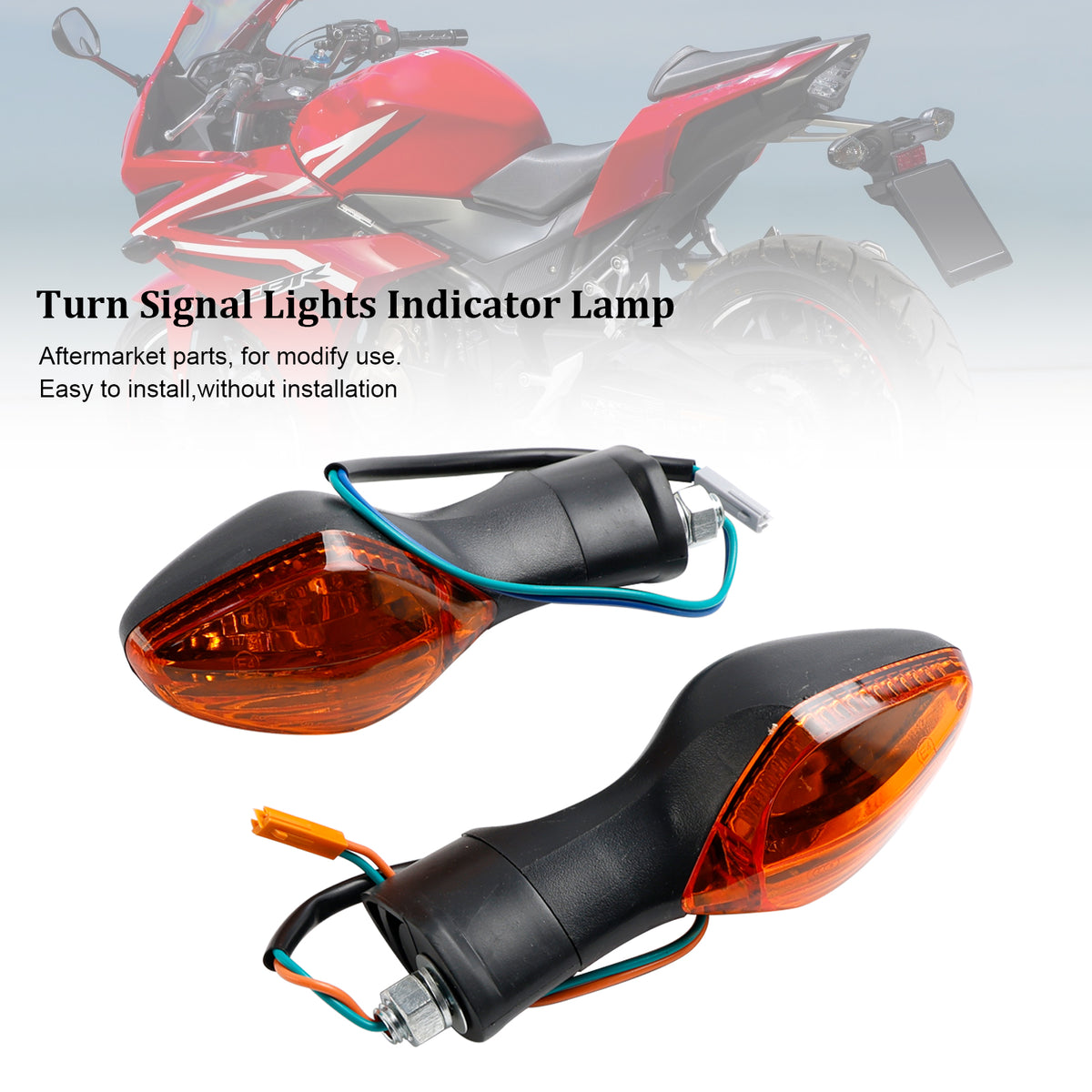 Honda CBR500 CBR650F CTX700 MSX125 Amber Turn Signal Lights Indicator Lamp
