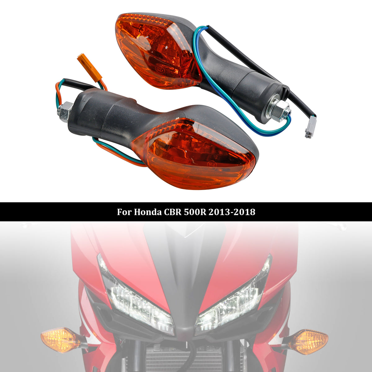 Honda CBR500 CBR650F CTX700 MSX125 Amber Turn Signal Lights Indicator Lamp