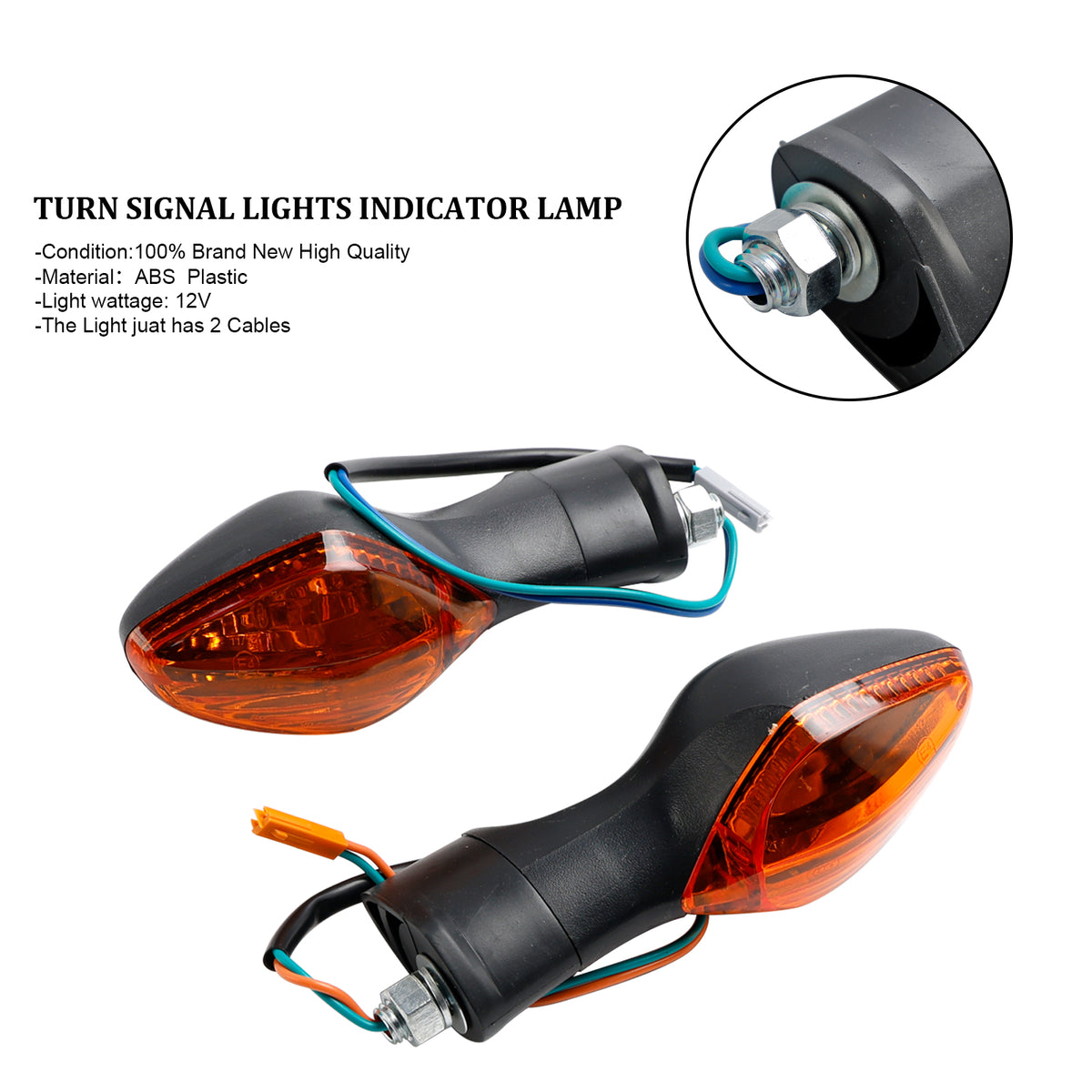 Honda CBR500 CBR650F CTX700 MSX125 Amber Turn Signal Lights Indicator Lamp