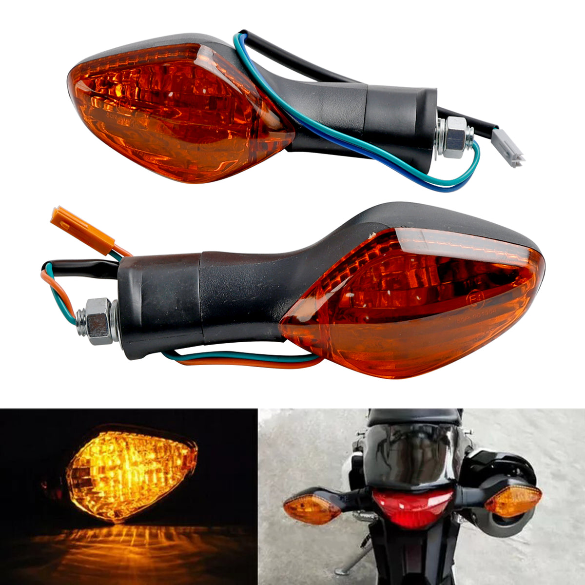 Honda CBR500 CBR650F CTX700 MSX125 Amber Turn Signal Lights Indicator Lamp