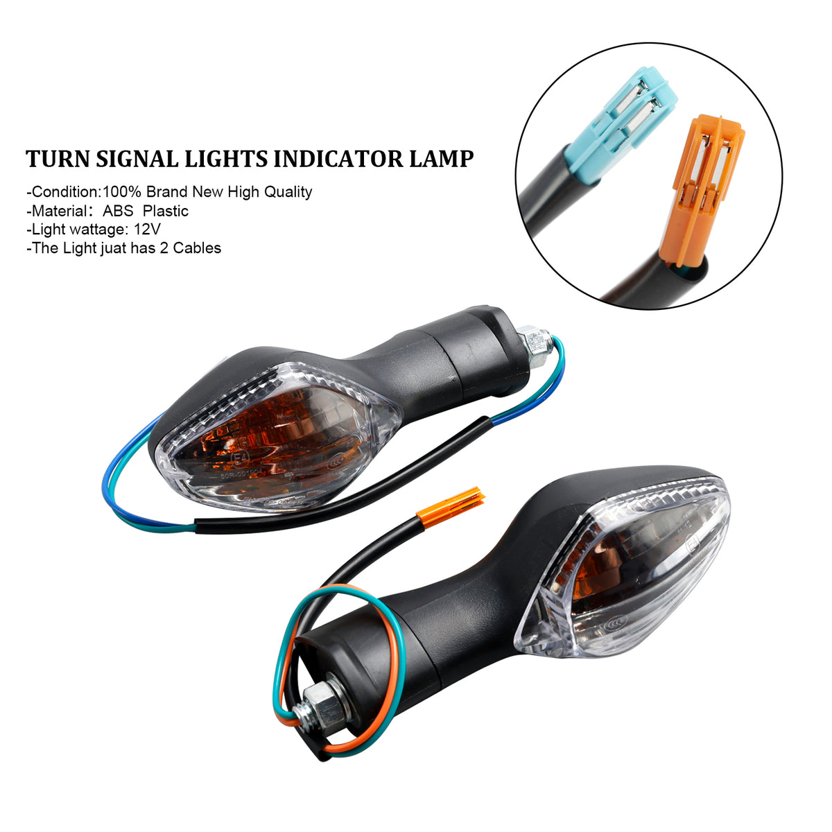Honda CBR500 CBR650F CTX700 MSX125 Clear Turn Signal Lights Indicator Lamp