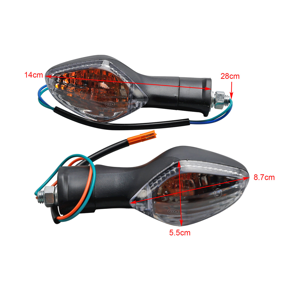 Honda CBR500 CBR650F CTX700 MSX125 Clear Turn Signal Lights Indicator Lamp