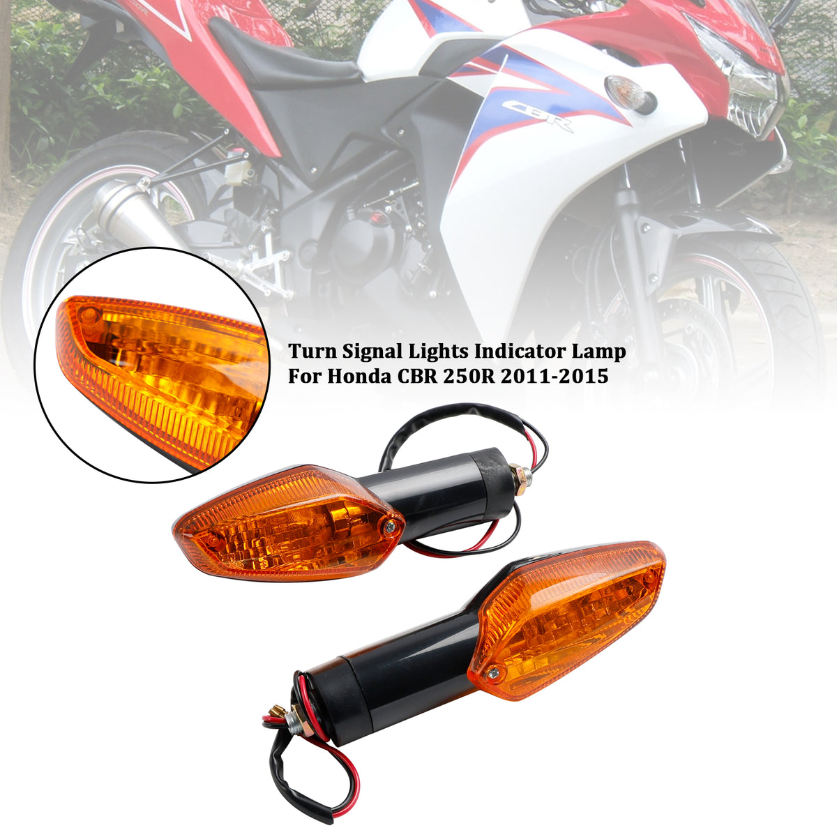Honda CBR 250R 300R CBF 125 150 CB300 Amber Turn Signal Lights Indicator Lamp