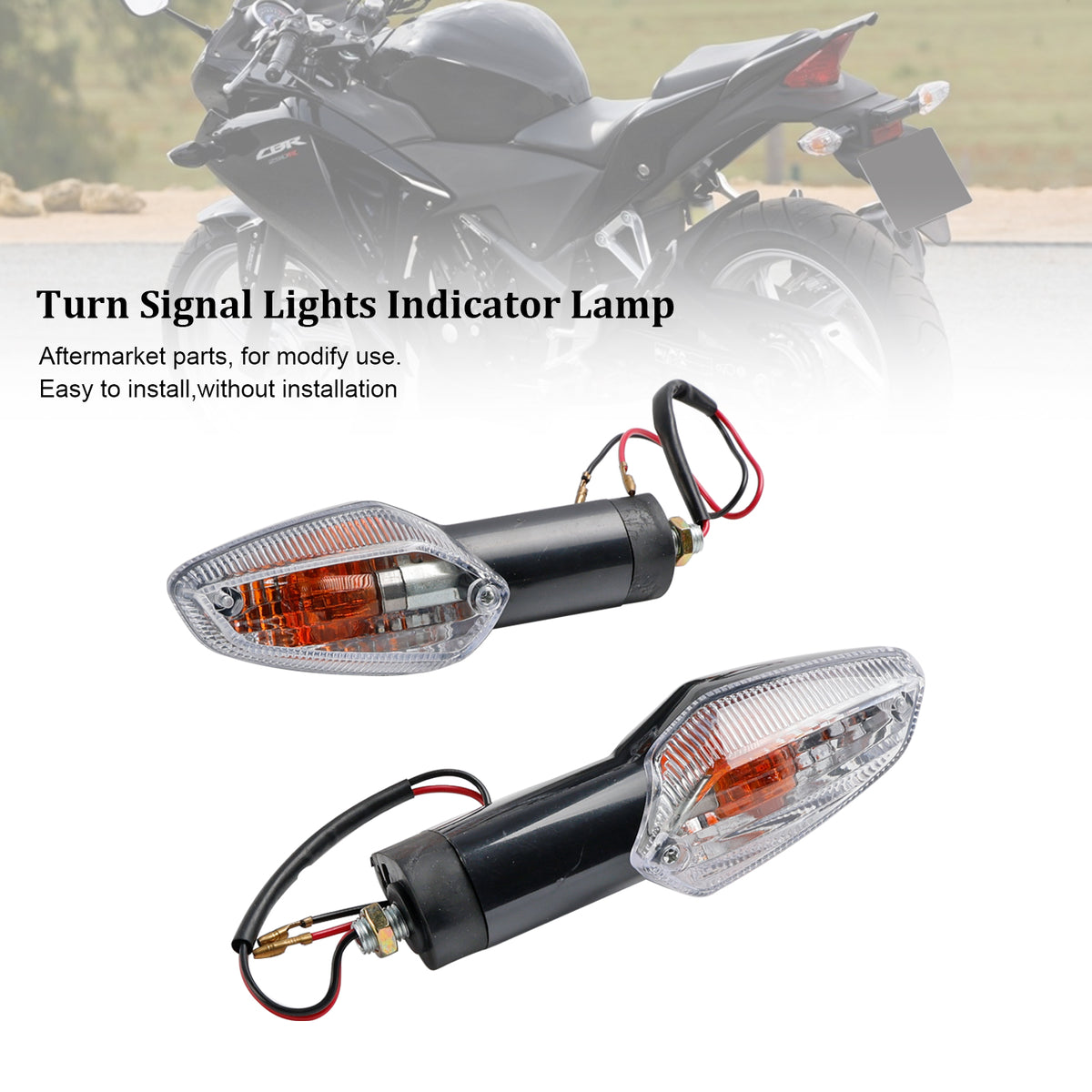 Honda CBR 250R 300R CBF 125 150 CB300 Clear Turn Signal Lights Indicator Lamp