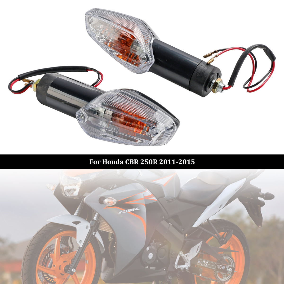 Honda CBR 250R 300R CBF 125 150 CB300 Clear Turn Signal Lights Indicator Lamp