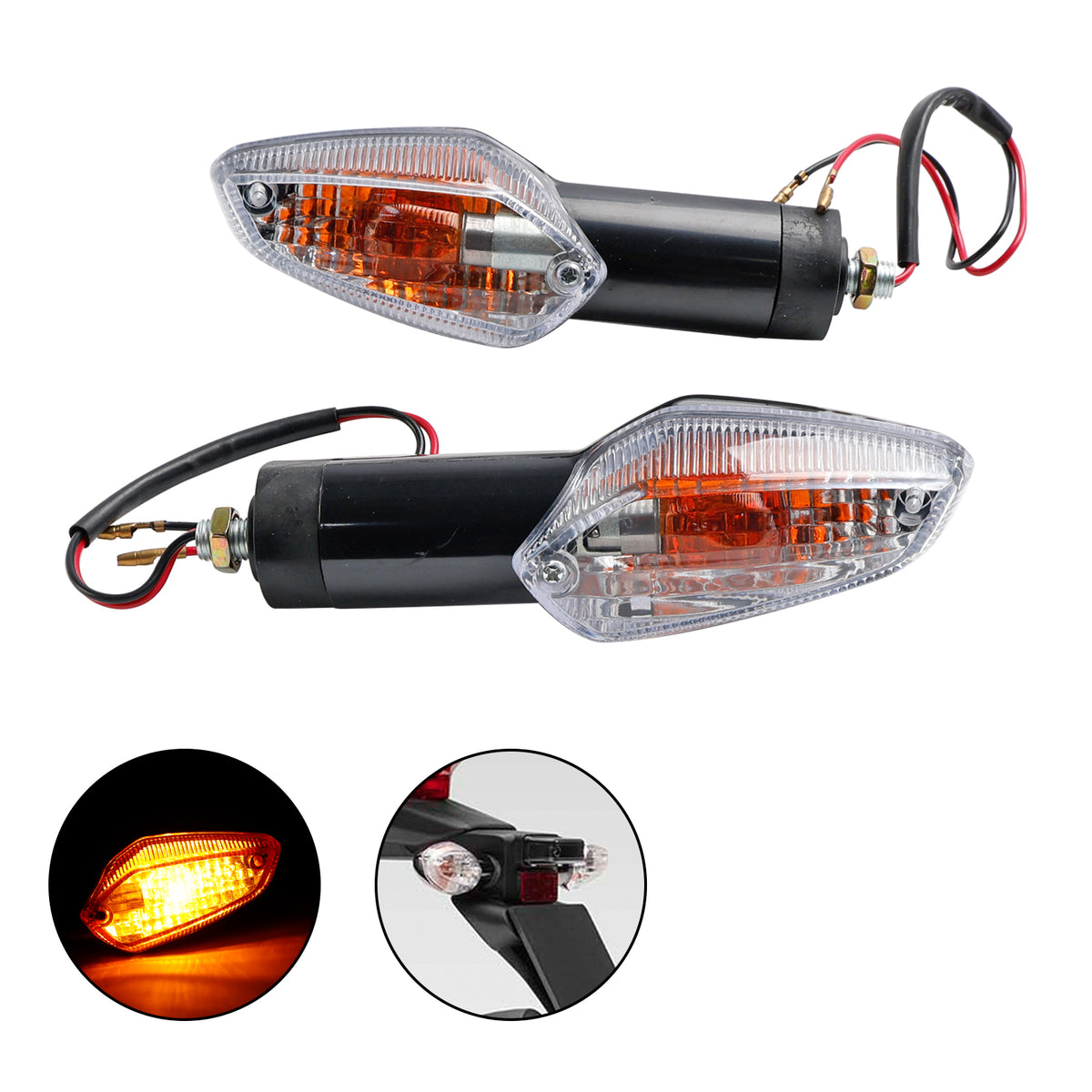 Honda CBR 250R 300R CBF 125 150 CB300 Clear Turn Signal Lights Indicator Lamp