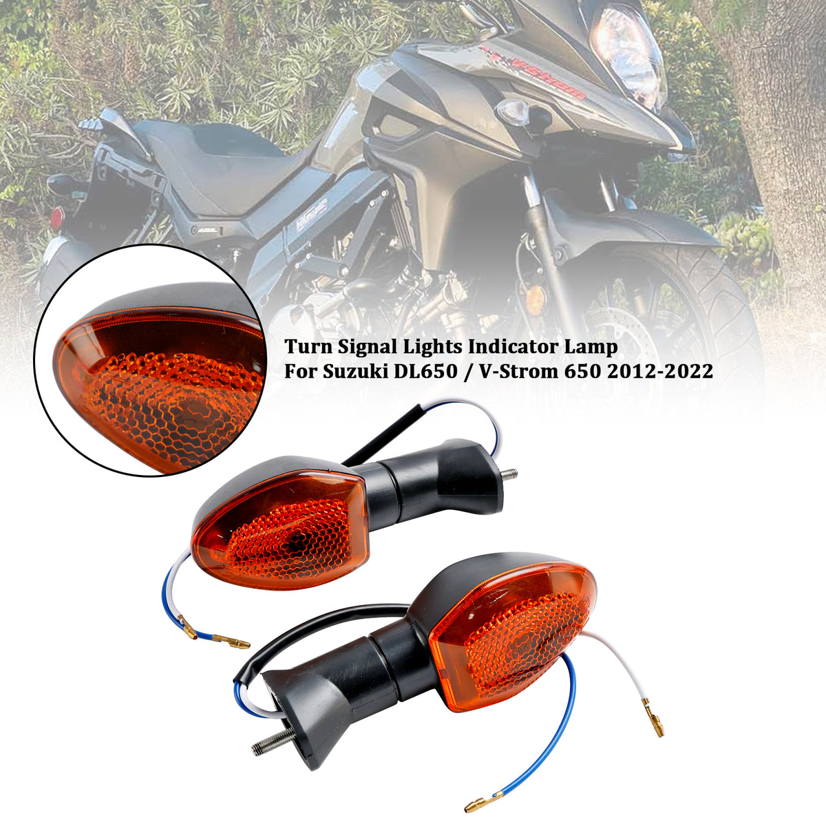 Suzuki V-Strom 650 1000 1050 GSX-S 750 Amber Turn Signal Lights Indicator Lamp