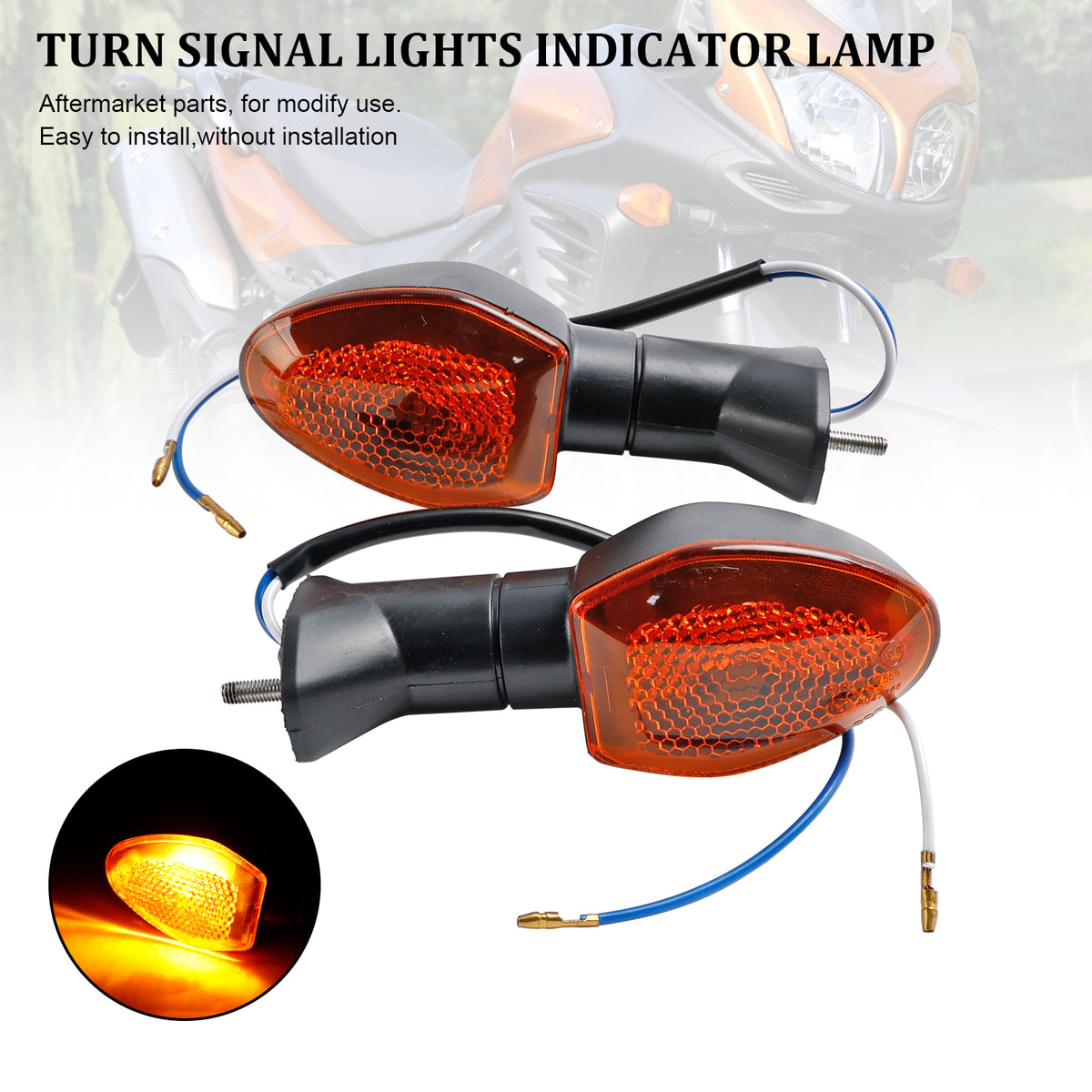 Suzuki V-Strom 650 1000 1050 GSX-S 750 Amber Turn Signal Lights Indicator Lamp