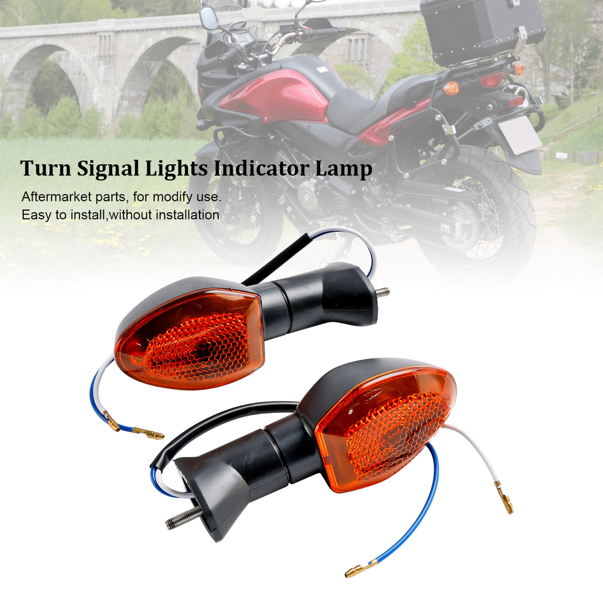 Suzuki V-Strom 650 1000 1050 GSX-S 750 Amber Turn Signal Lights Indicator Lamp