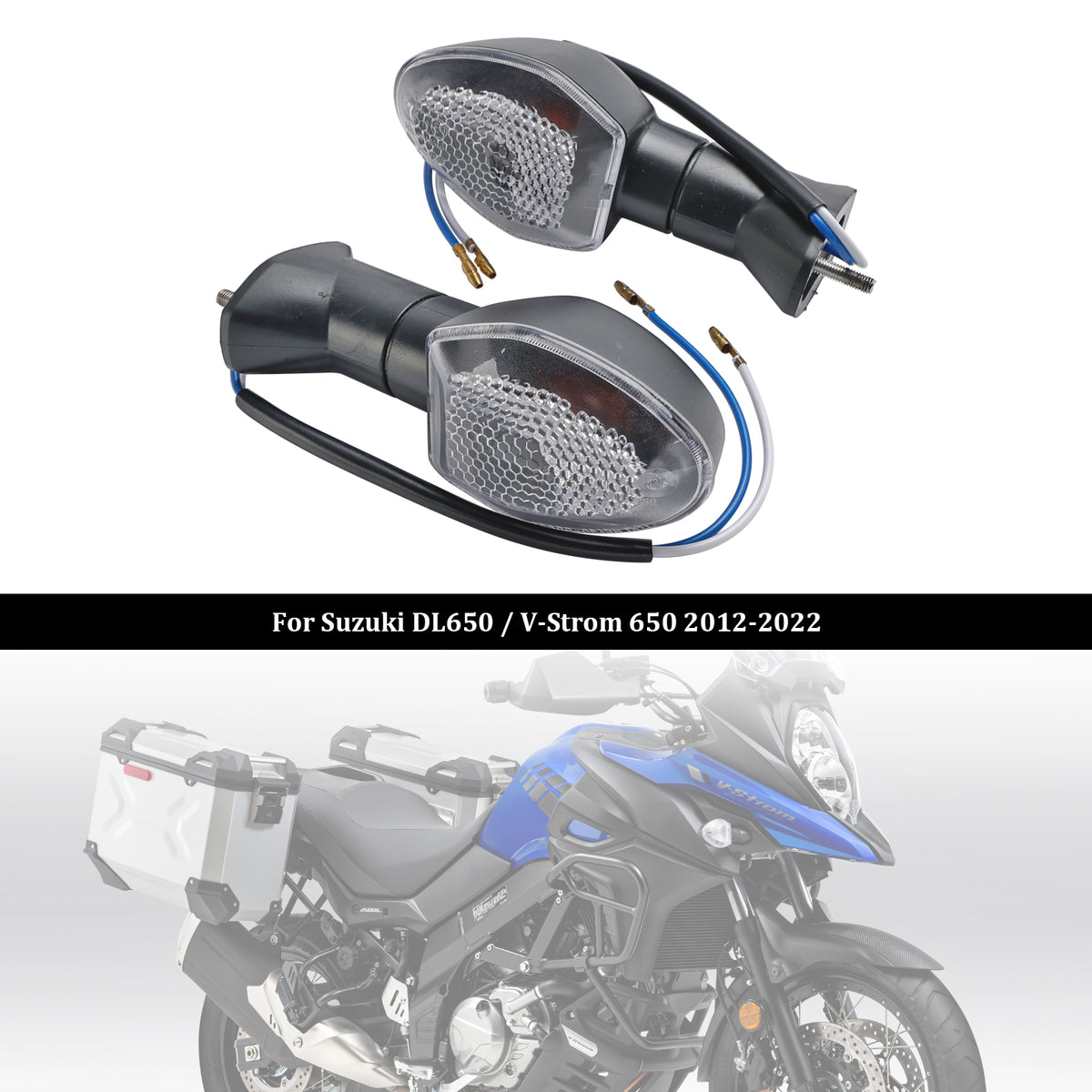Suzuki V-Strom 650 1000 1050 GSX-S 750 Clear Turn Signal Lights Indicator Lamp