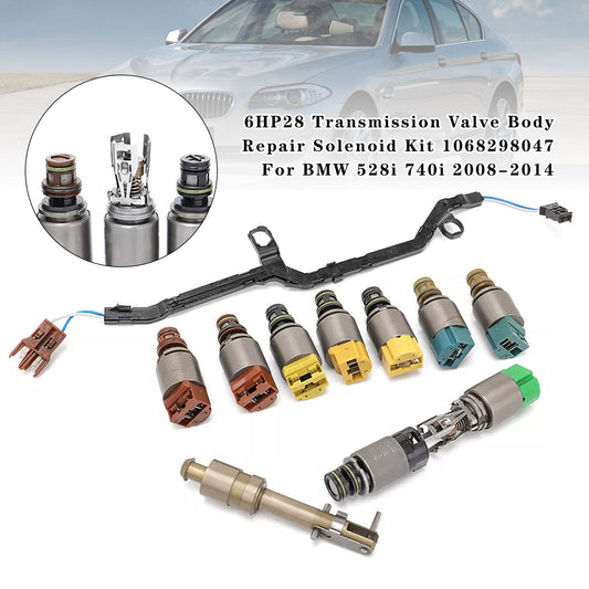 BMW 528i 740i 6HP28 Transmission Valve Body Repair Solenoid Kit 1068298047