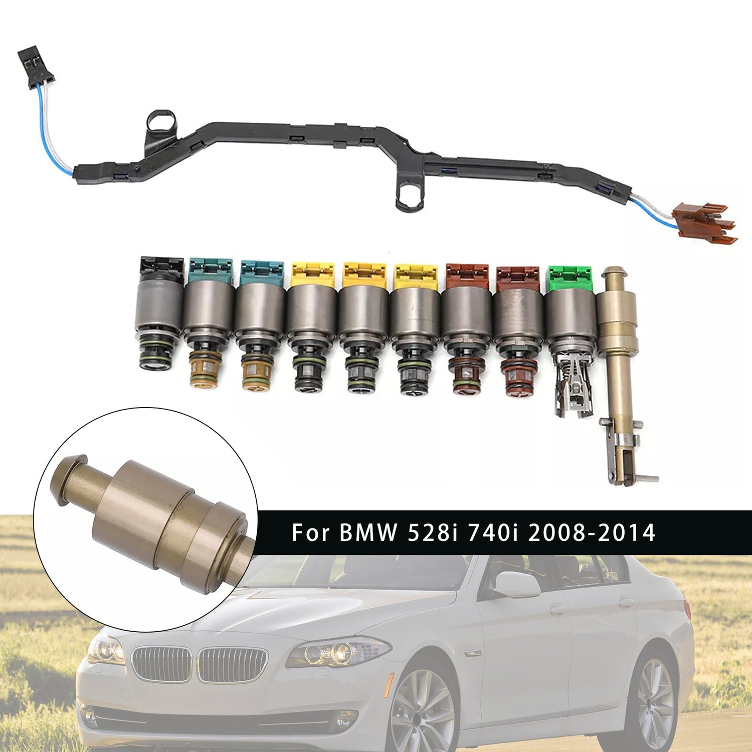6HP28 Transmission Valve Body Repair Solenoid Kit 1068298047 For BMW 528i 740i