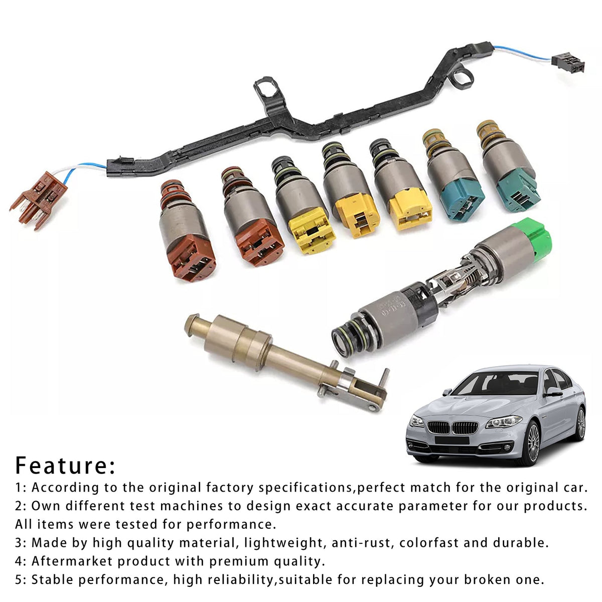 6HP28 Transmission Valve Body Repair Solenoid Kit 1068298047 For BMW 528i 740i