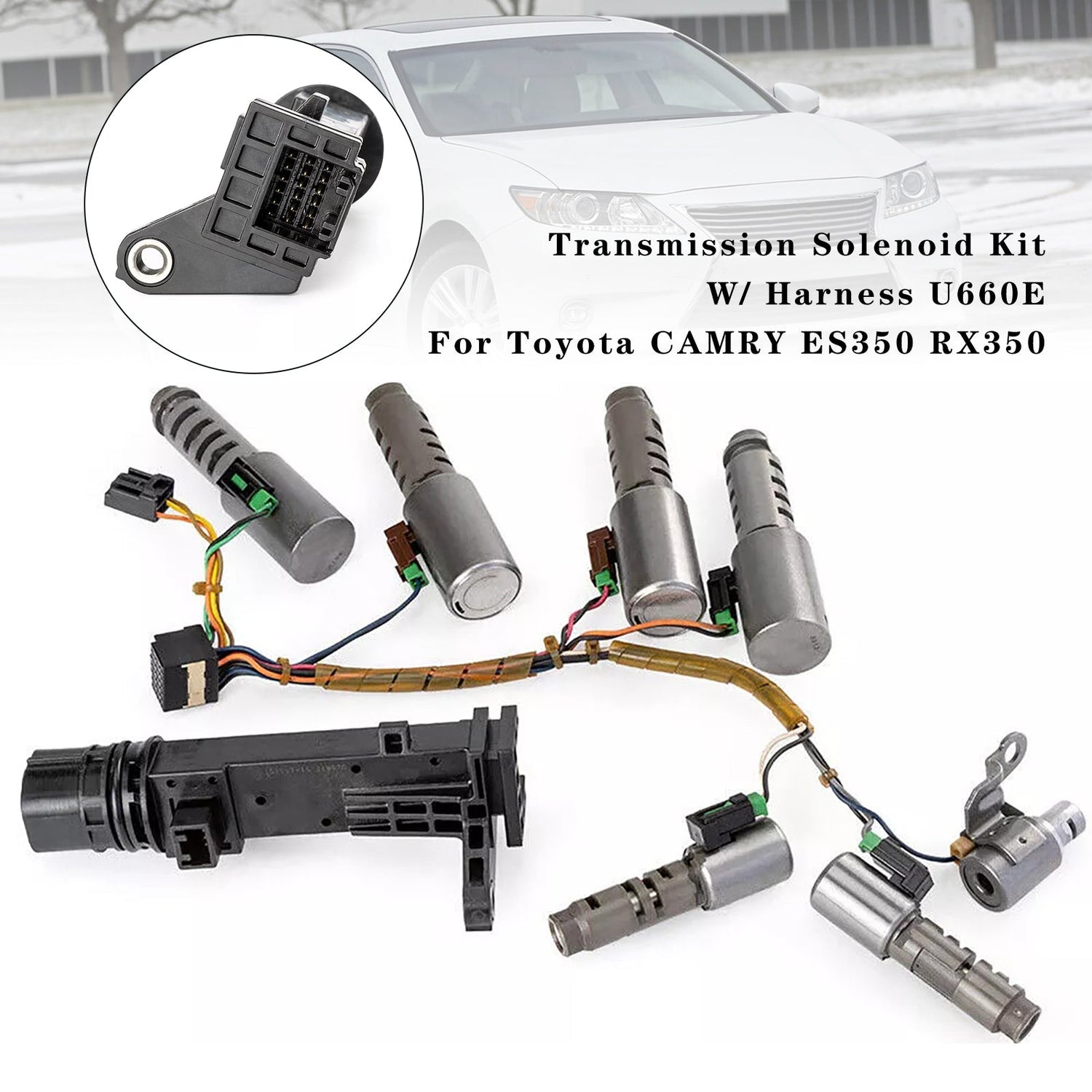 Toyota CAMRY ES350 RX350 Transmission Solenoid Kit W/ Harness U660E
