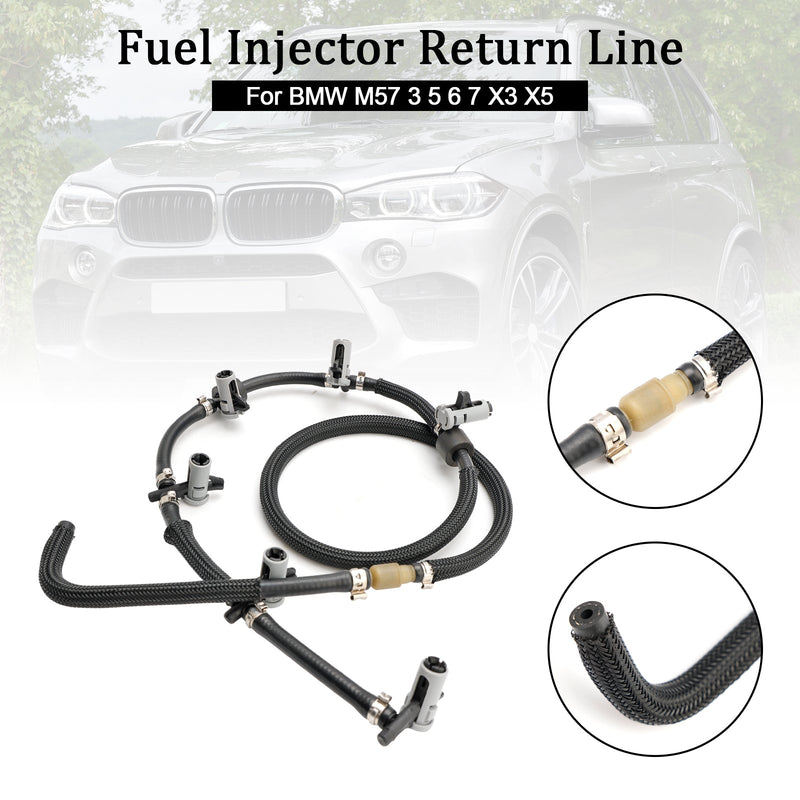 BMW 3 5 6 7 X3 X5 X6 Fuel Return Line Hose Pipe Injector Hose Leak Line