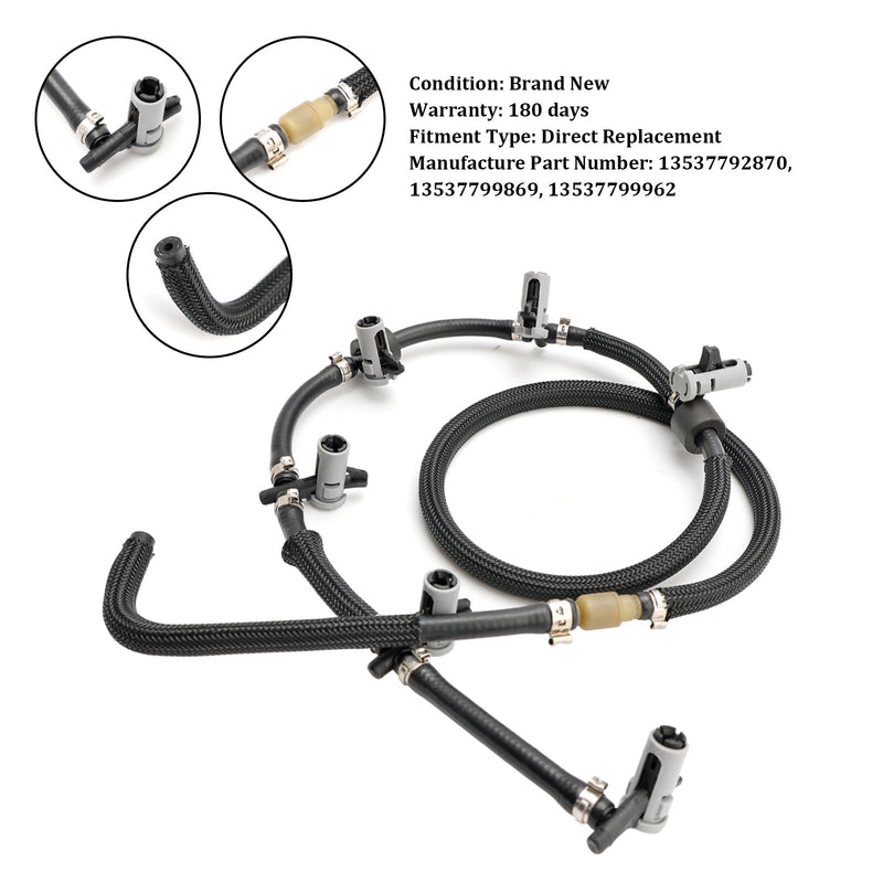 BMW 3 5 6 7 X3 X5 X6 Fuel Return Line Hose Pipe Injector Hose Leak Line