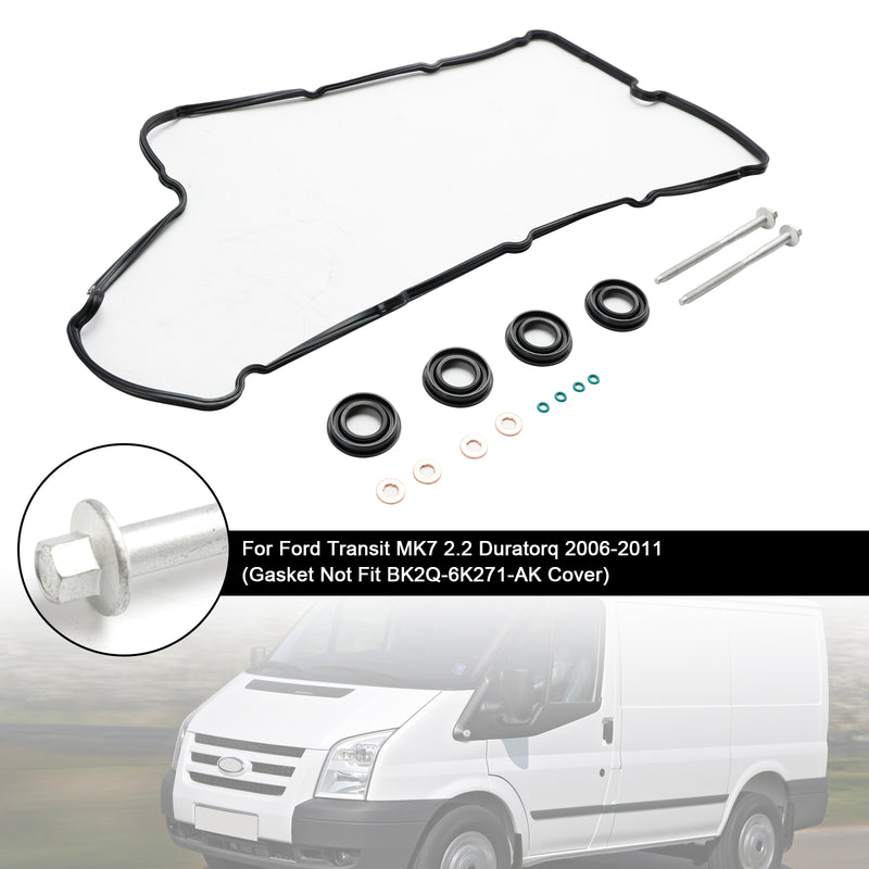 Ford Transit MK7 2.2 TDCI Injector Seals Bolts Rocker Cover Gasket 1372490