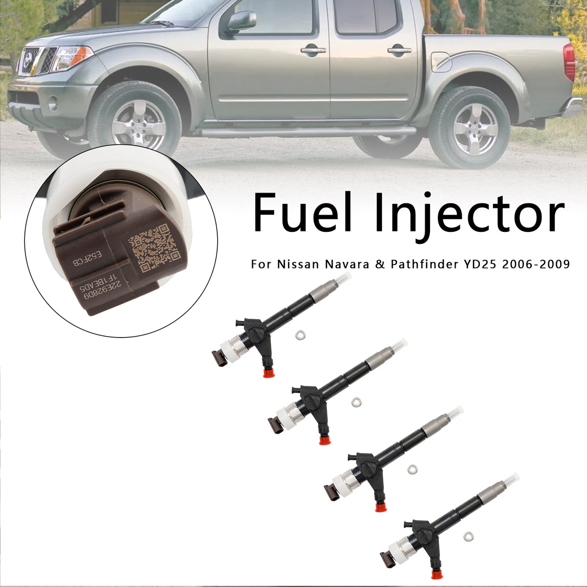 Nissan Navara D22 D40 Diesel 16600-EB70A 4PCS Fuel Injector 095000-6250