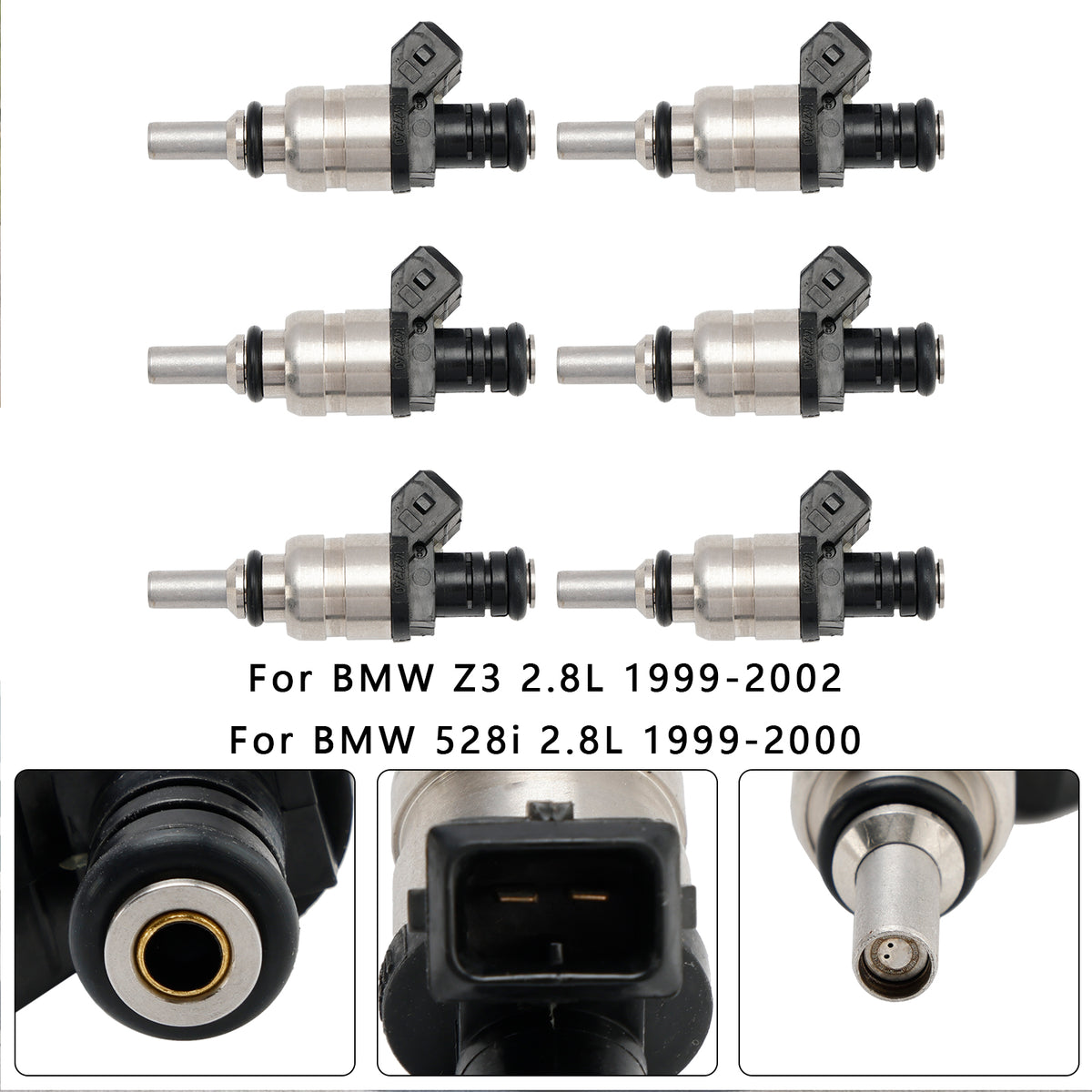BMW 325xi 325i 320i 325Ci 525i 2001-2005 6PCS Fuel Injector 13537546244