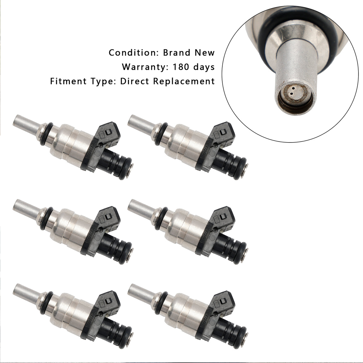 BMW 325xi 325i 320i 325Ci 525i 2001-2005 6PCS Fuel Injector 13537546244