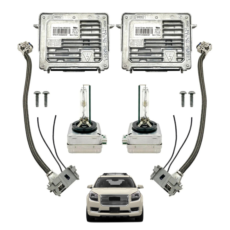 2013-2016 GMC Acadia 2x Xenon Ballast & HID D3S Light Bulb Wire Kit Control Unit
