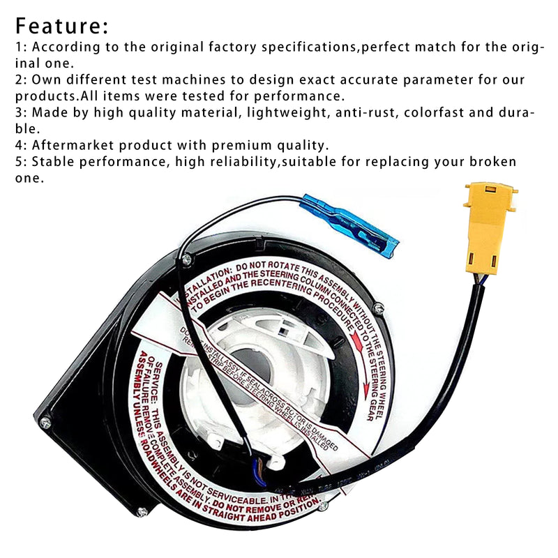 Jeep Cherokee 1997-2001 Wrangler 1997-2000 Steering Wheel Clock Spring 56009070
