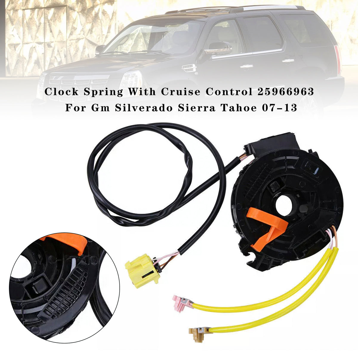 GM SILVERADO SIERRA TAHOE 2007-2013 Steering Wheel Clock Spring 25966963