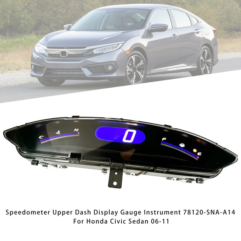 06-11 Honda Civic Sedan Speedometer Upper Dash Display Gauge Instrument