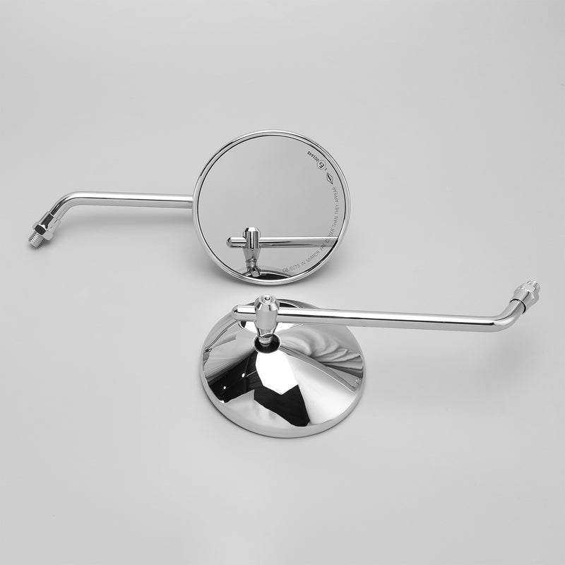 Chopper Bobber 4" Round Chrome Rear View Mirrors Classic Motorcycle Mirror