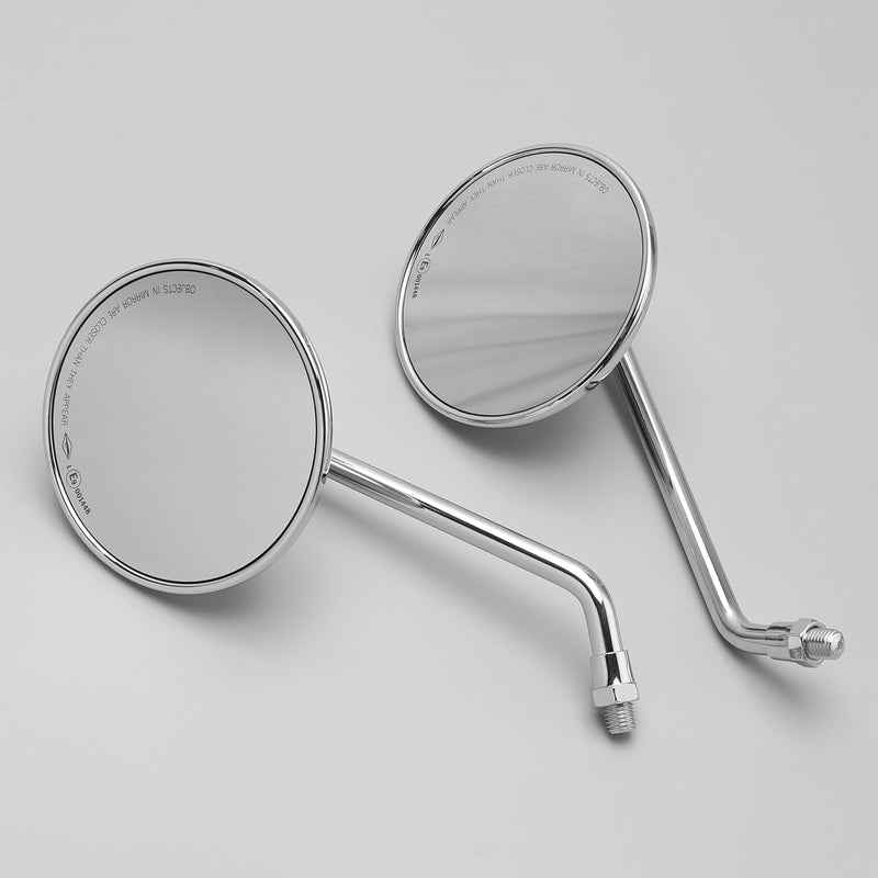 Chopper Bobber 4" Round Chrome Rear View Mirrors Classic Motorcycle Mirror