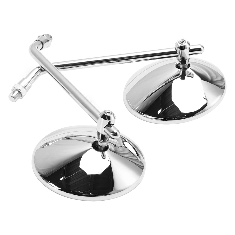 Chopper Bobber 4" Round Chrome Rear View Mirrors Classic Motorcycle Mirror