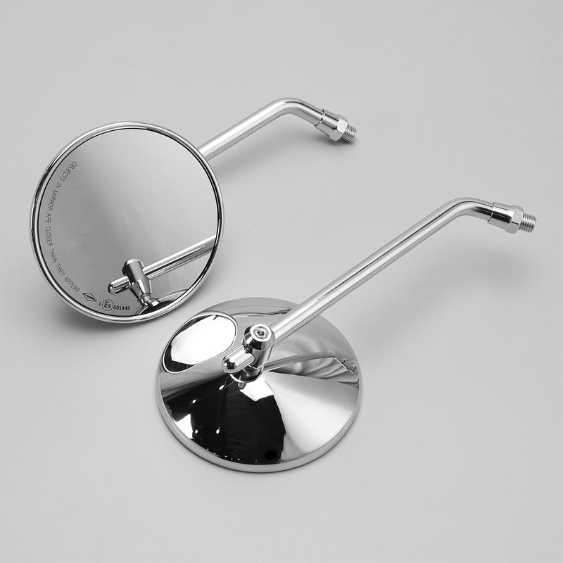 Chopper Bobber 4" Round Chrome Rear View Mirrors Classic Motorcycle Mirror