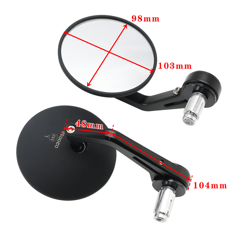 Street Twin & Scrambler 2x Custom Black CNC Aluminium Bar End Side Mirrors