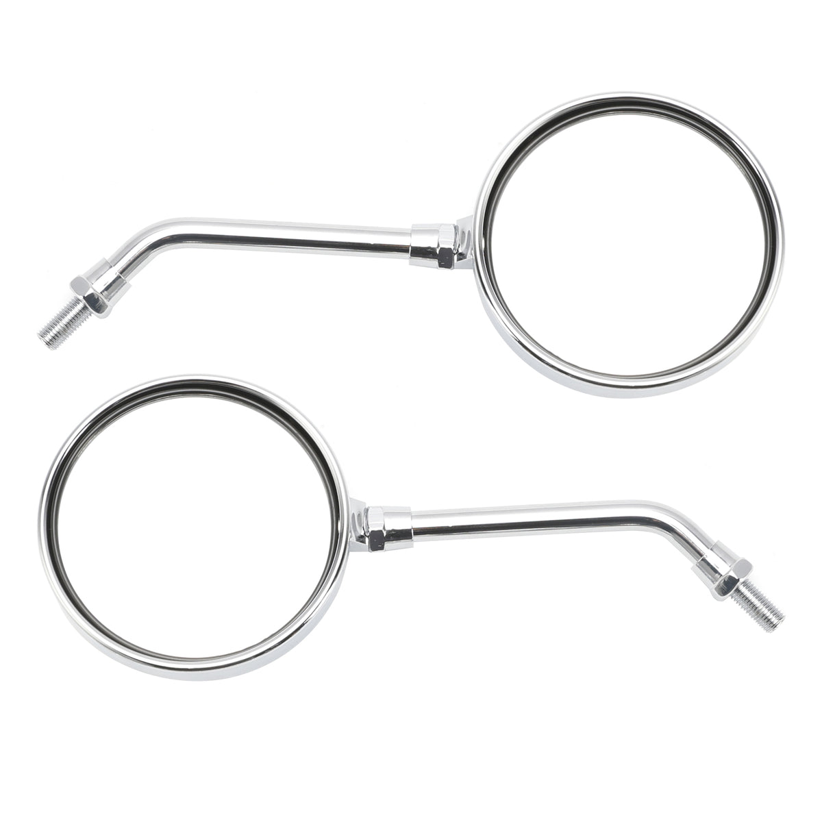 Kawasaki Z1 Z2 Style Pair Chrome Motorcycle Mirrors-Long & Short Stem 10mm