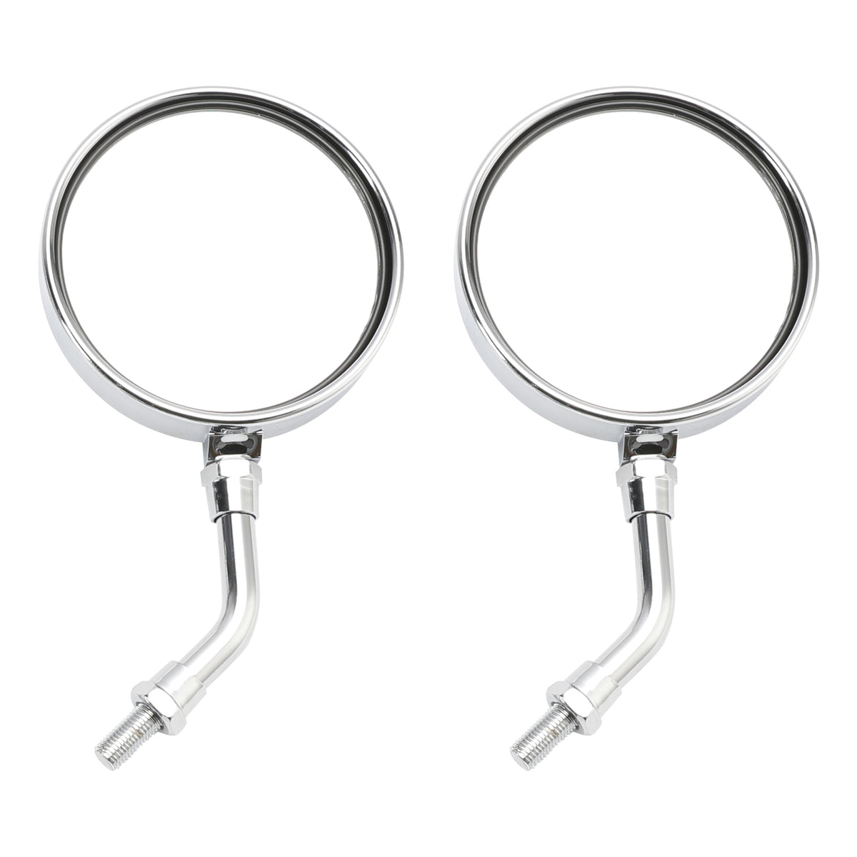 Kawasaki Z1 Z2 Style Pair Chrome Motorcycle Mirrors-Long & Short Stem 10mm