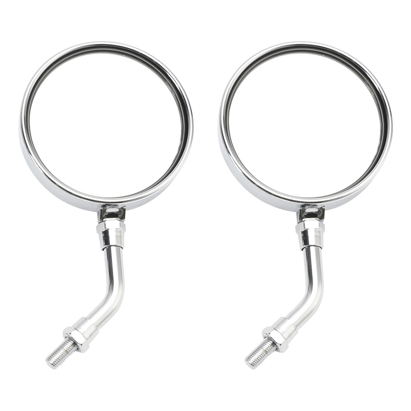 Kawasaki Z1 Z2 Style Pair Chrome Motorcycle Mirrors-Long & Short Stem 10mm