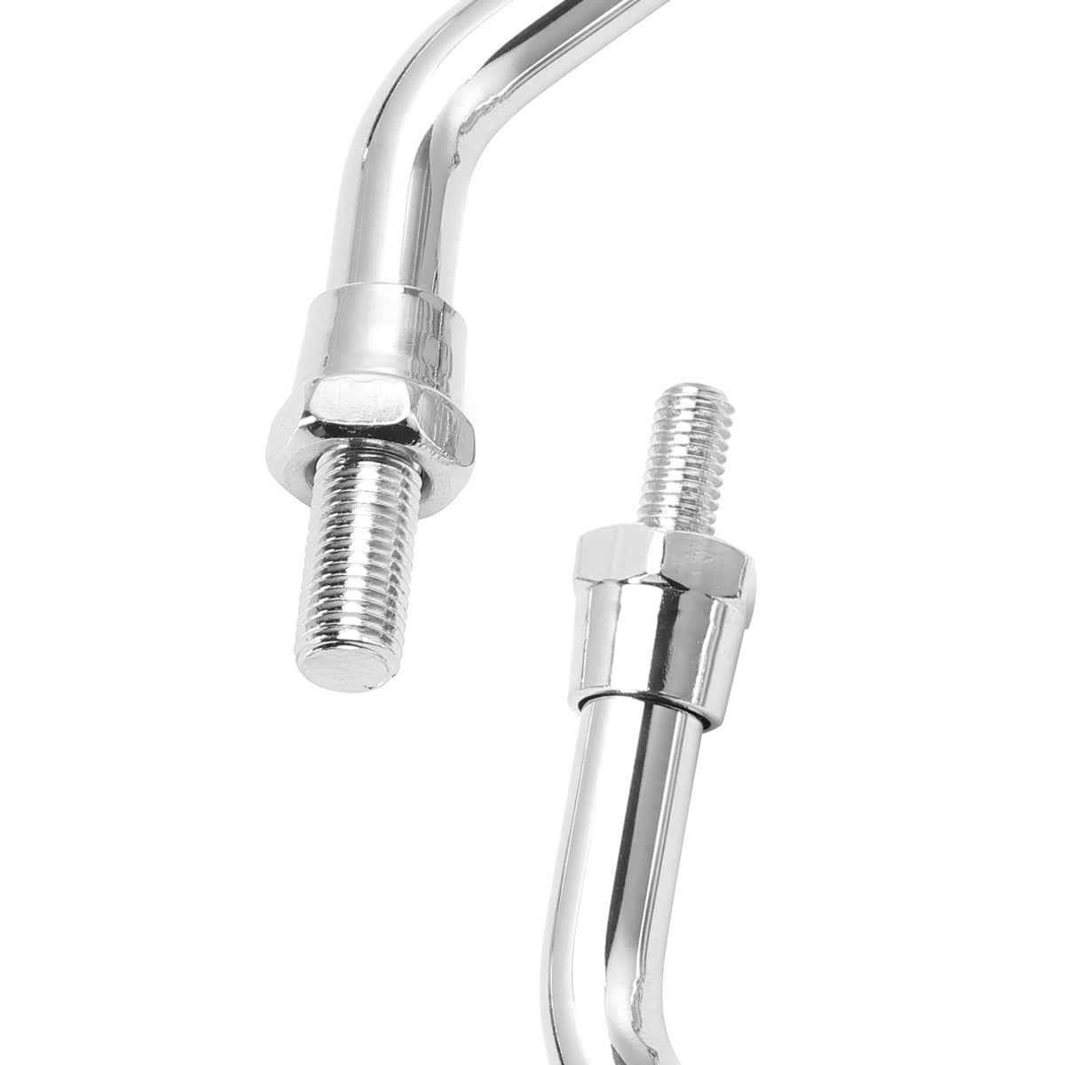 Kawasaki Z1 Z2 Style Pair Chrome Motorcycle Mirrors-Long & Short Stem 10mm