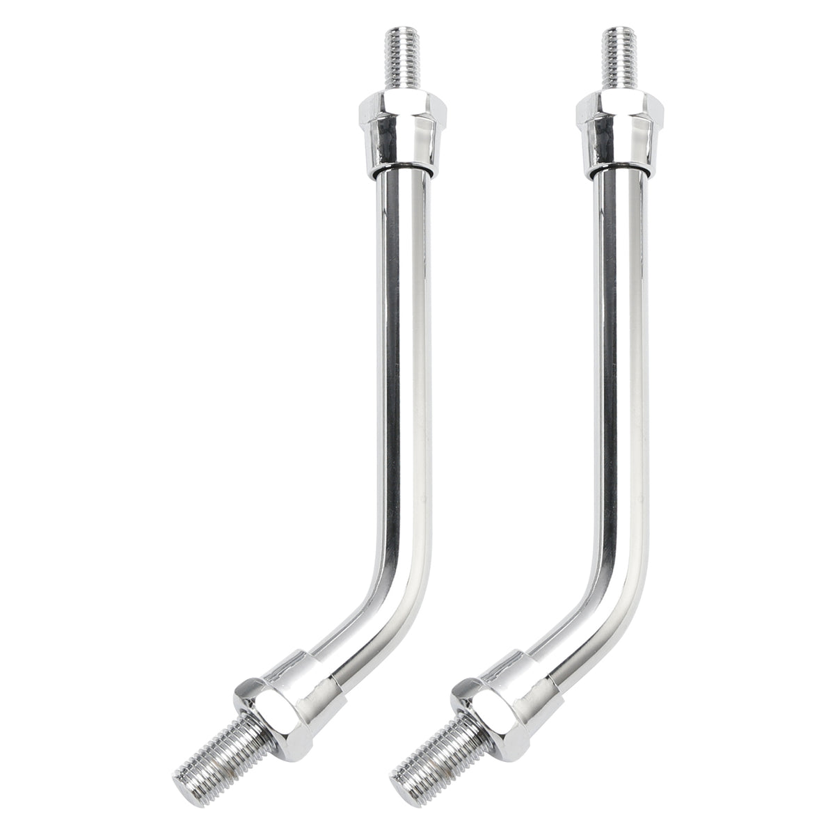 Kawasaki Z1 Z2 Style Pair Chrome Motorcycle Mirrors-Long & Short Stem 10mm