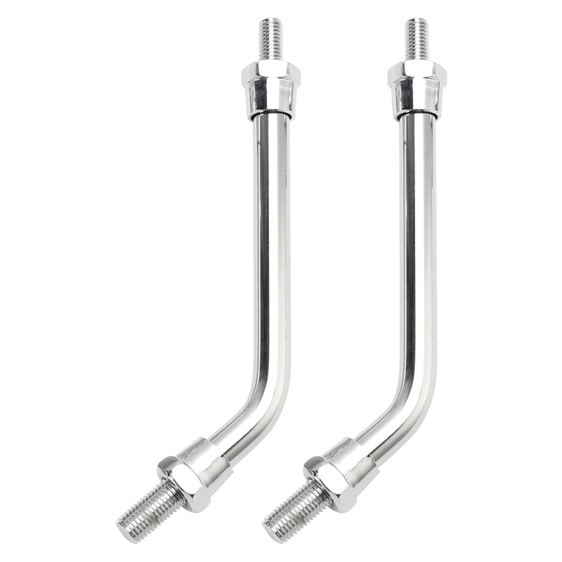 Kawasaki Z1 Z2 Style Pair Chrome Motorcycle Mirrors-Long & Short Stem 10mm
