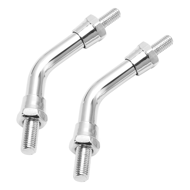 Kawasaki Z1 Z2 Style Pair Chrome Motorcycle Mirrors-Long & Short Stem 10mm