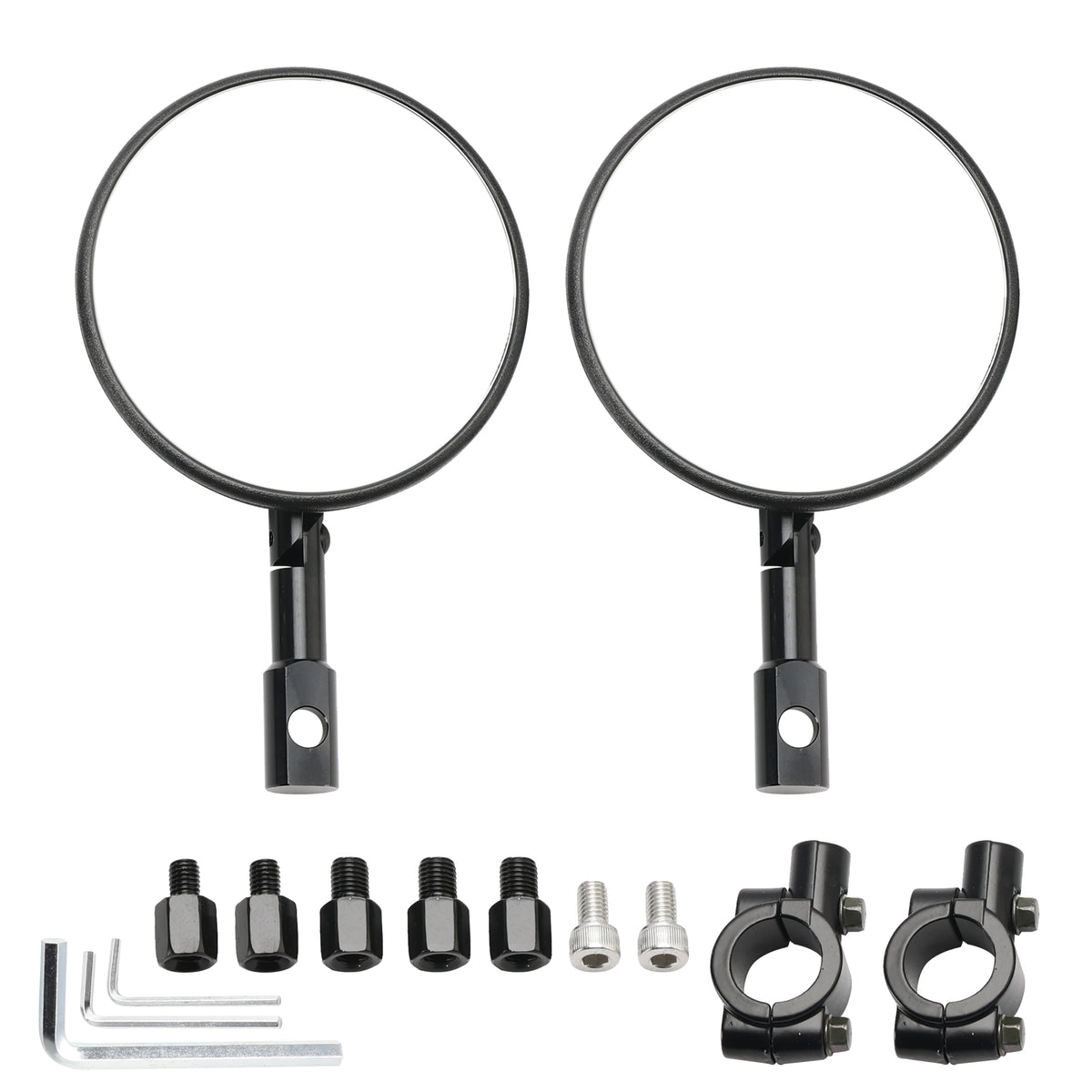 Superbike Round 7/8" Handlebar End Mirror M8 M10 Rearview Mirrors Universal