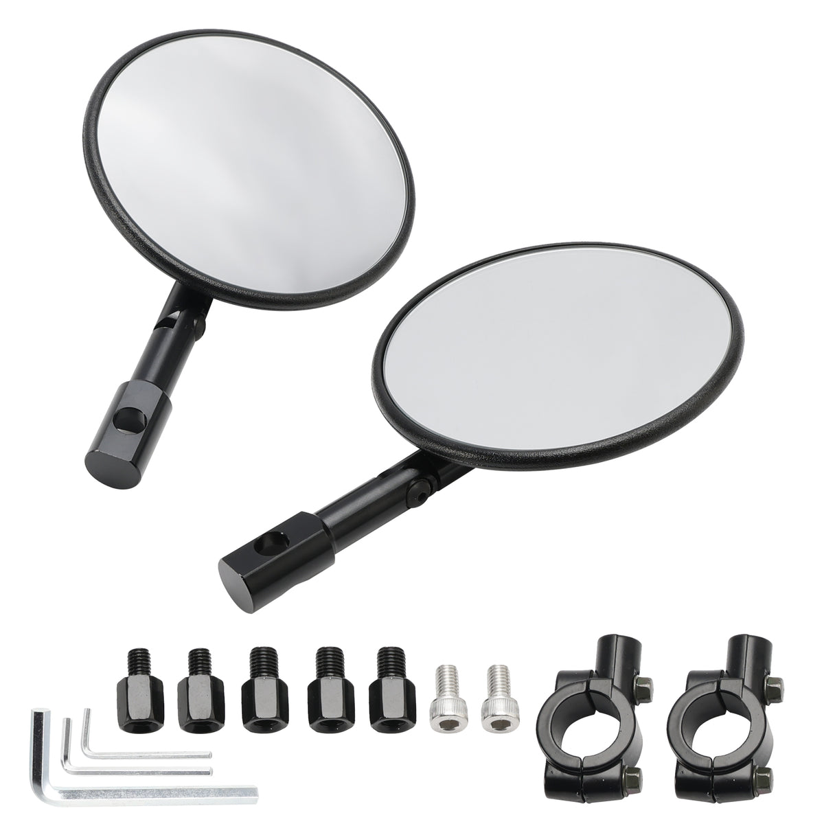 Superbike Round 7/8" Handlebar End Mirror M8 M10 Rearview Mirrors Universal