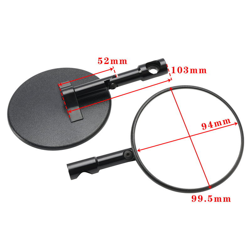 Superbike Round 7/8" Handlebar End Mirror M8 M10 Rearview Mirrors Universal